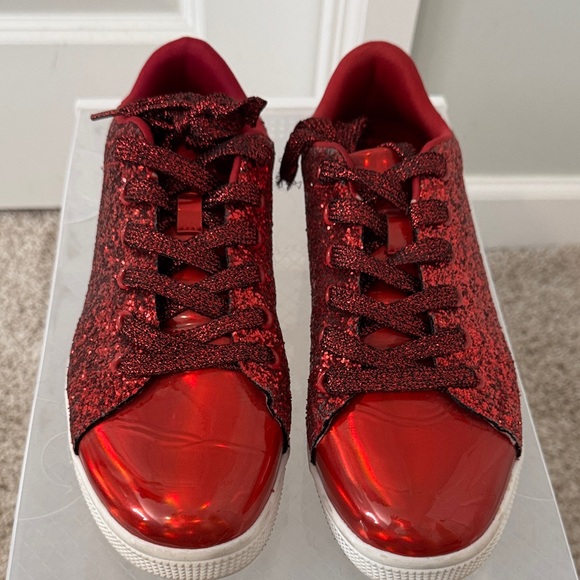 Sparkling Red Women's Sneakers - Picture 1 of 3